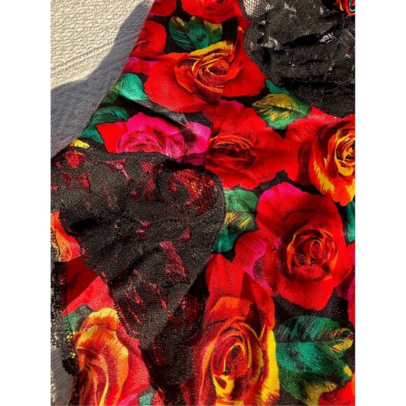 Vintage Women’s Lingerie 90s Teddy Floral Lace Pattern - Picture 7 of 8